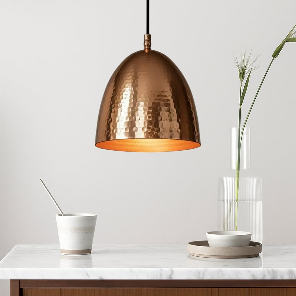 Hammered Copper Dome Pendant Light