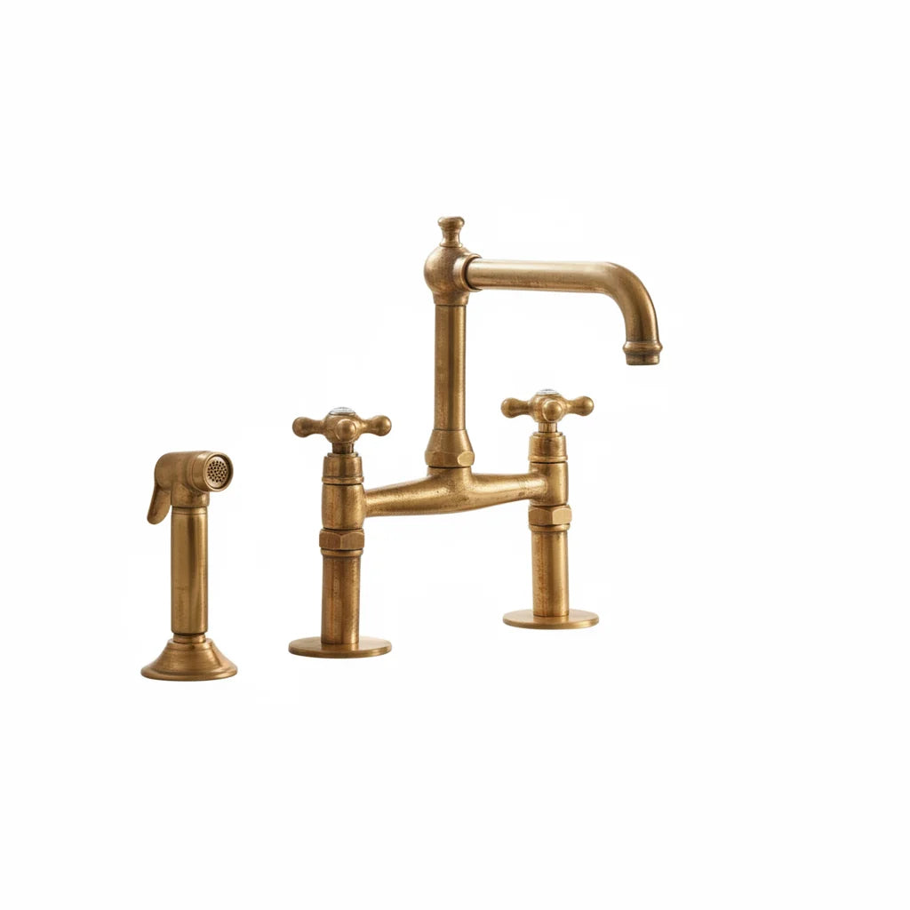 Hammered Copper Farmhouse Sink with Rings for Kitchen and Bath
