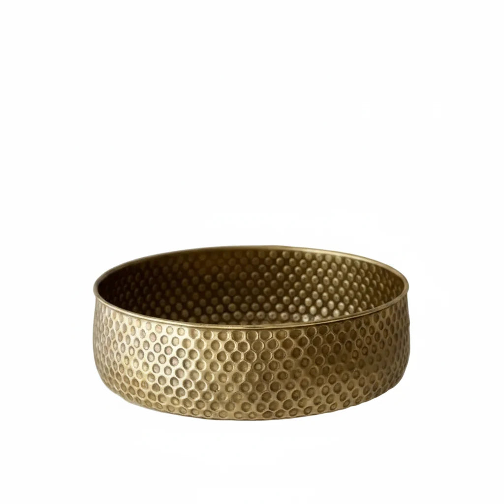 Hammered Copper Vessel Sink – Round Handcrafted Bathroom Basin