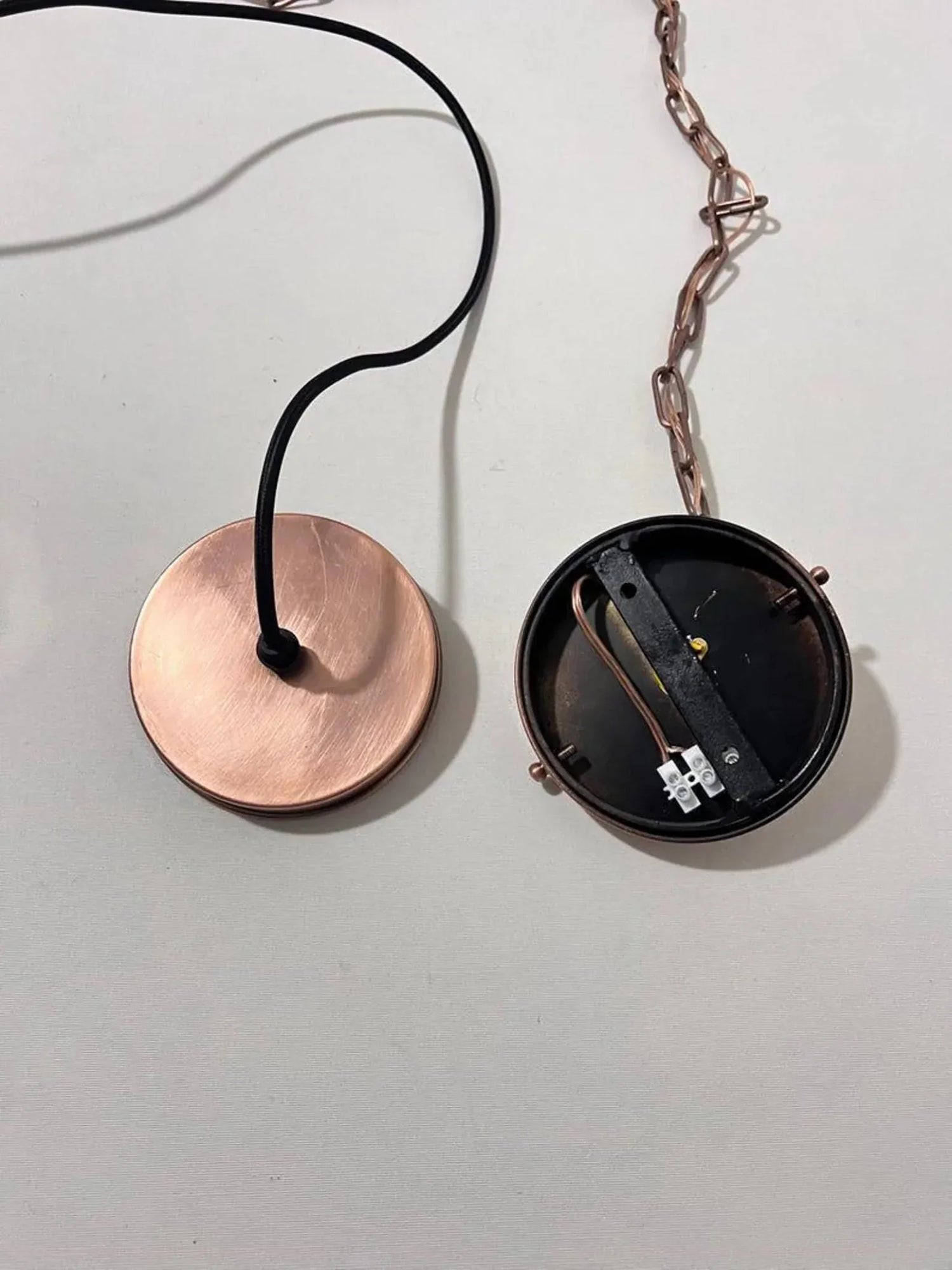 Hammered Oxidized Copper Pendant - Verdigris Bell Hanging Lamp