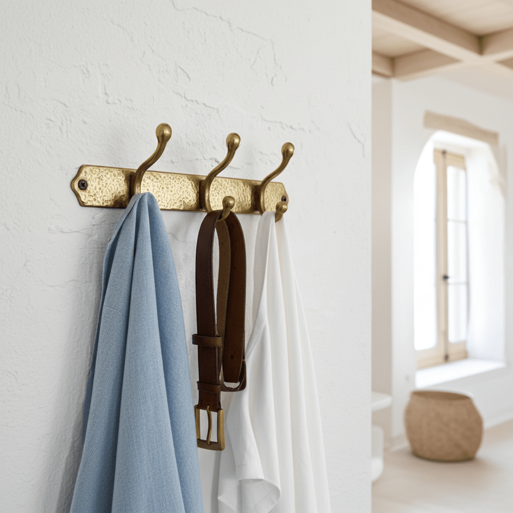 Handmade Solid Brass Wall Hooks for Elegant Home Decor