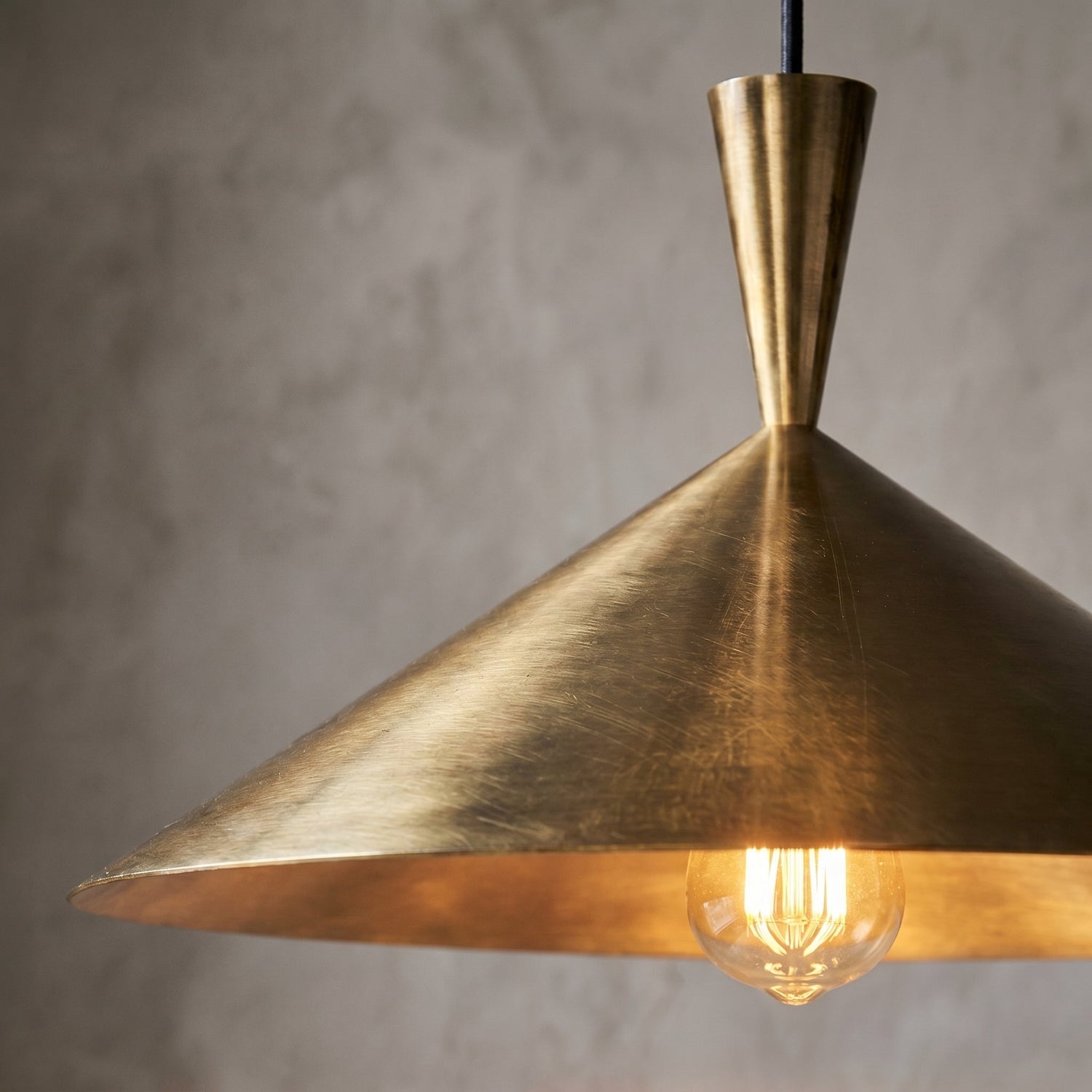 Hand-Hammered Brass Dome Pendant Light - Kitchen Island Fixture