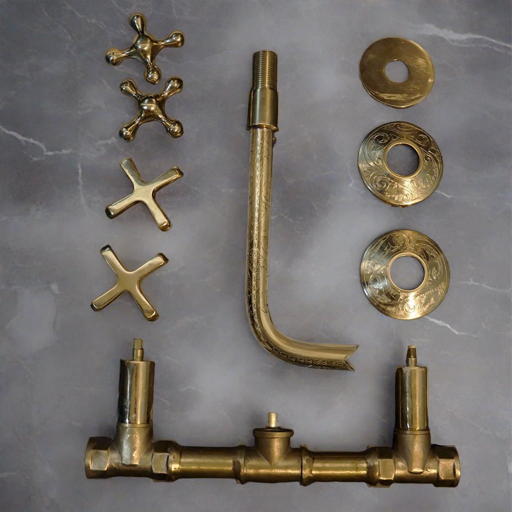 Brass Gooseneck Wall Faucet