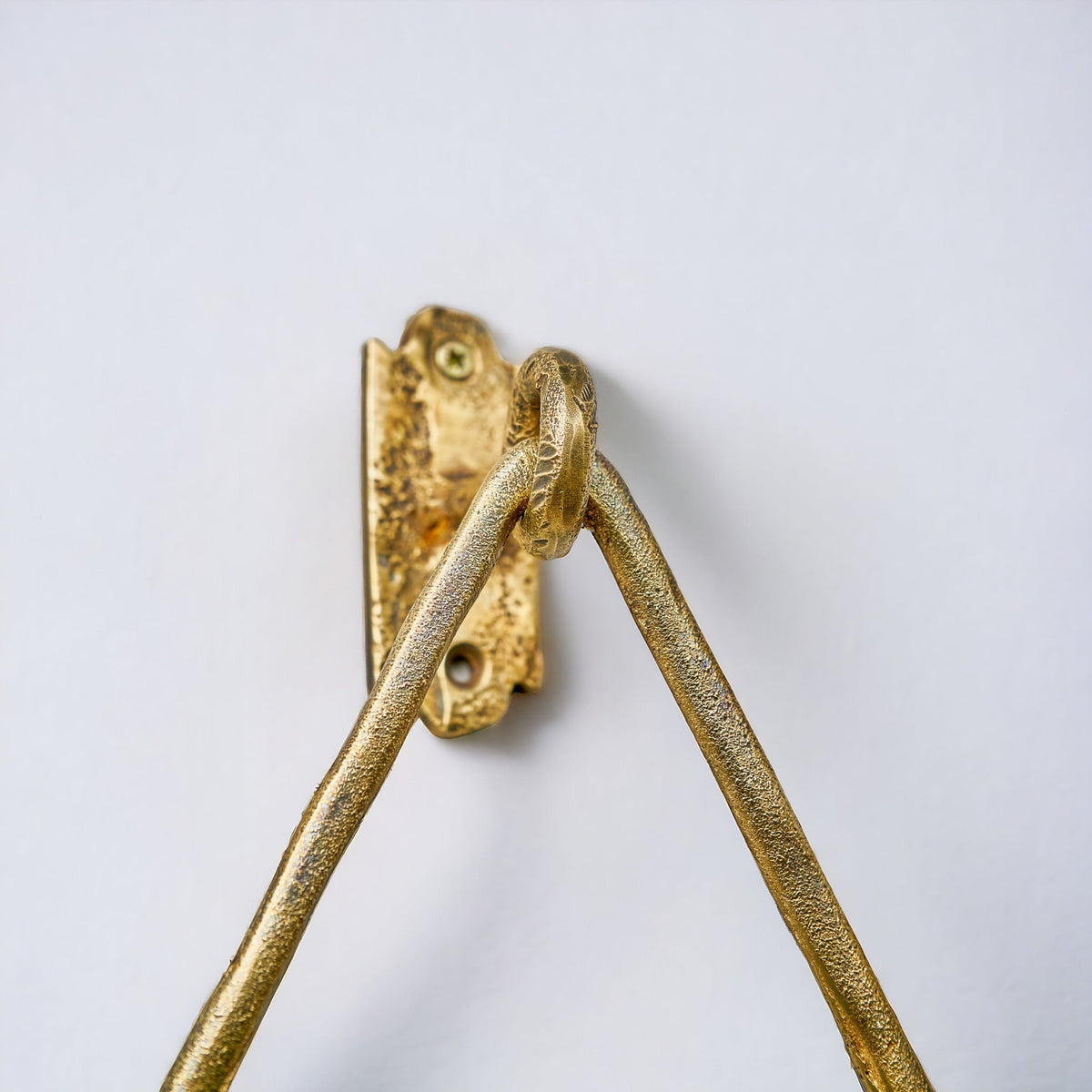 Handcrafted Brass Triangle Towel Ring Wall Mounted Hand Towel Holder