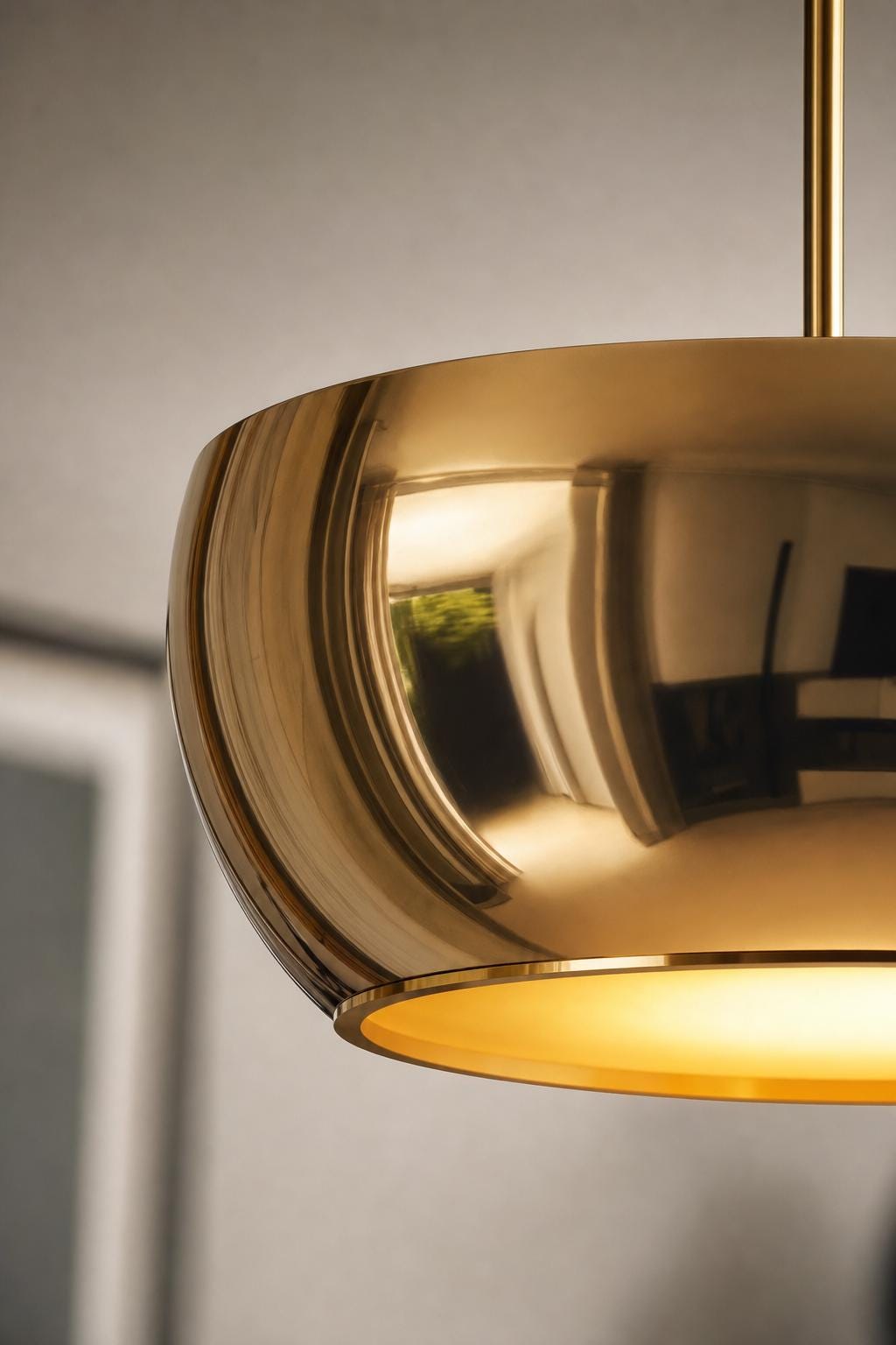 Handcrafted polished Brass Bowl Pendant Light | Modern Luxury Hanging Ceiling Lamp | Minimalist Kitchen Island Light Fixture