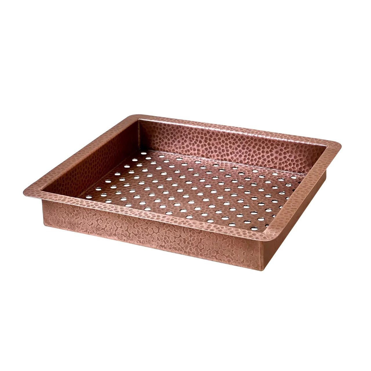 Handmade Copper Farmhouse Double Bowl Sink with Integrated Drainboard
