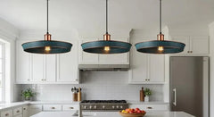 Handmade Copper Patina Pendant Light – Rustic Farmhouse Ceiling Lamp for Kitchen Island & Dining Room - Brasska