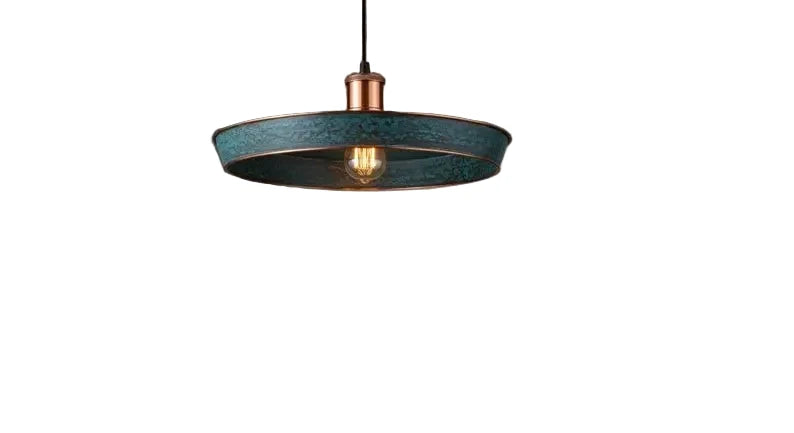 Handmade Copper Patina Pendant Light – Rustic Farmhouse Ceiling Lamp for Kitchen Island & Dining Room - Brasska