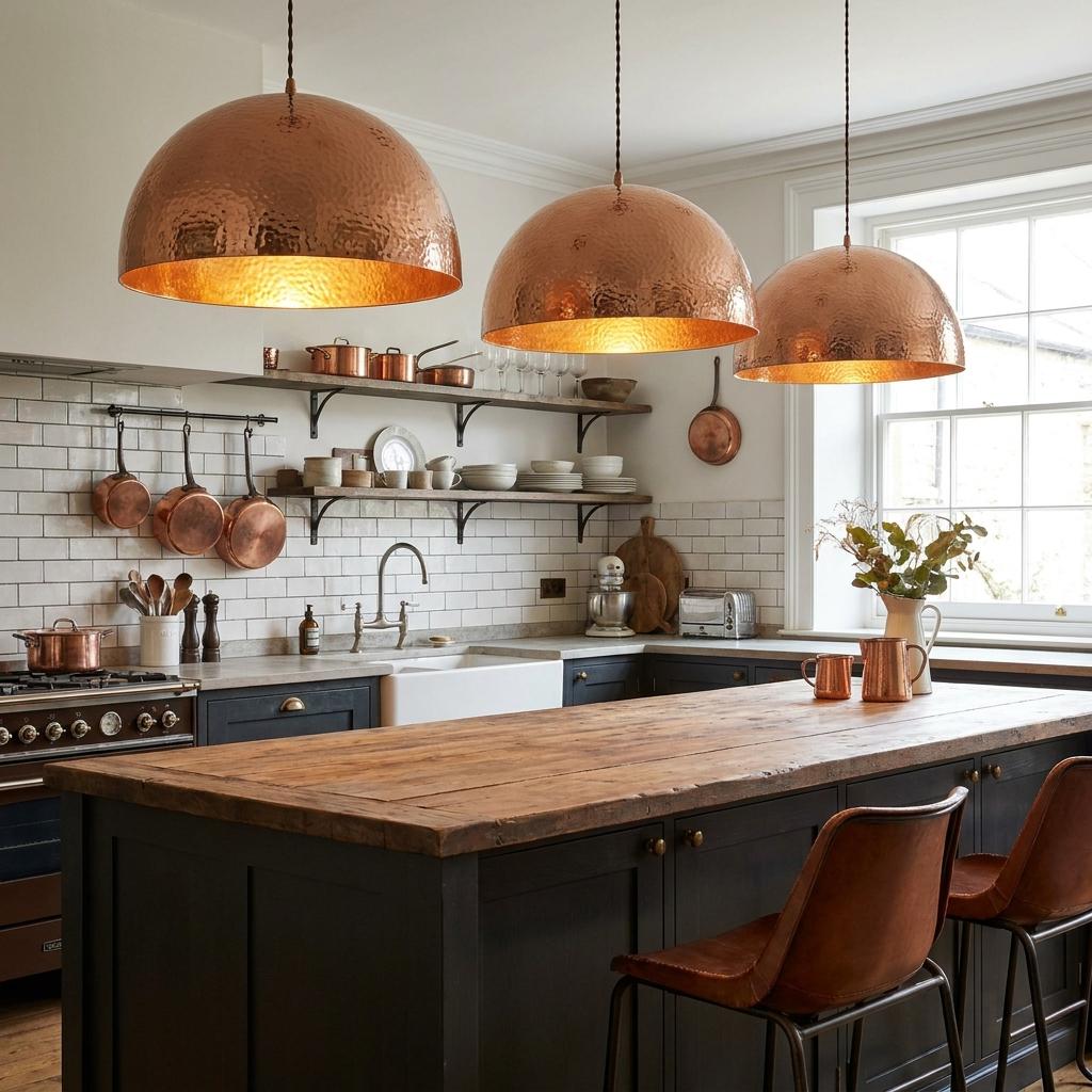 Handmade Copper Pendant Light golden rose finish  Moroccan   hammered copper Dome Lamp