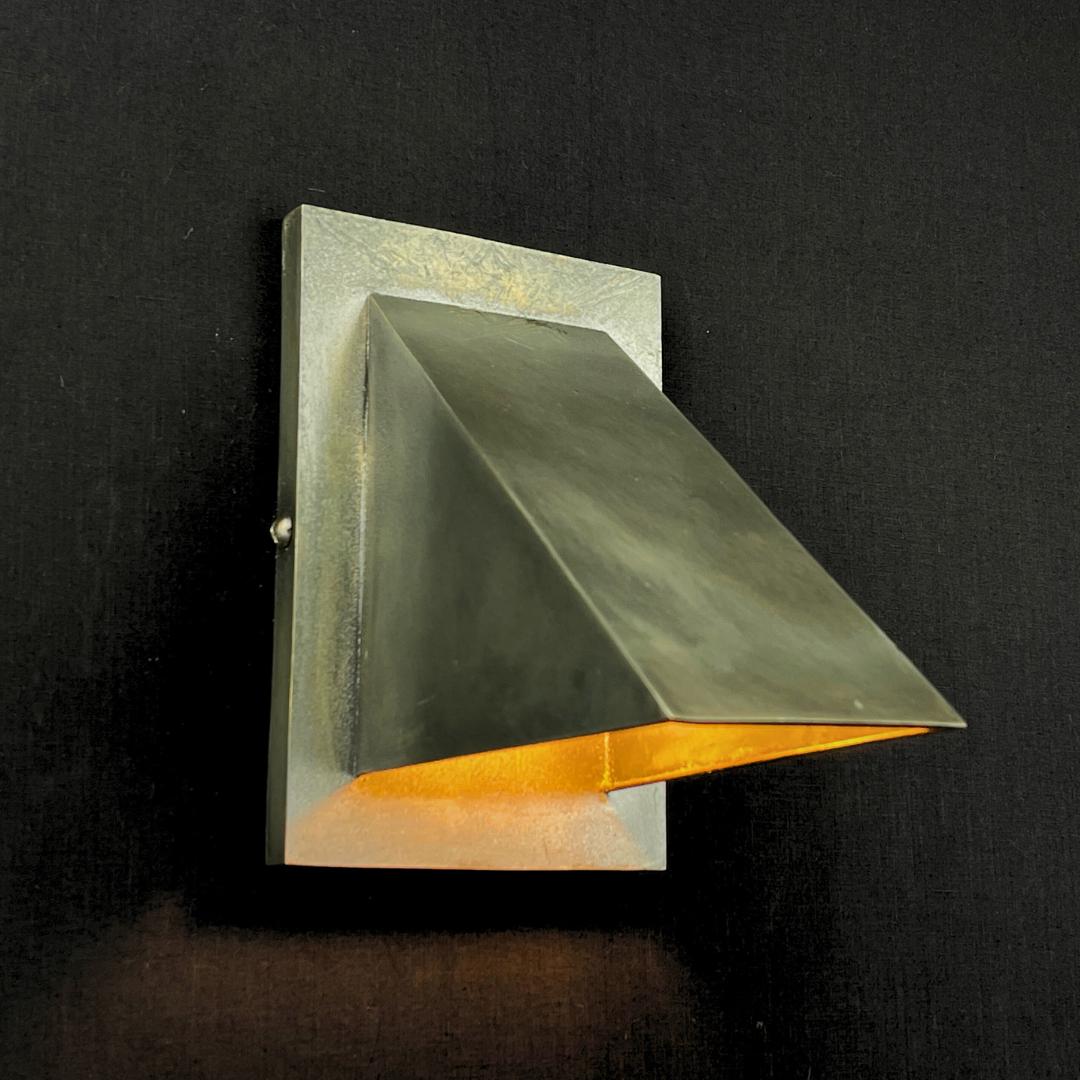 Handmade Copper Wall Sconce: Matte Silver Vintage Industrial Light