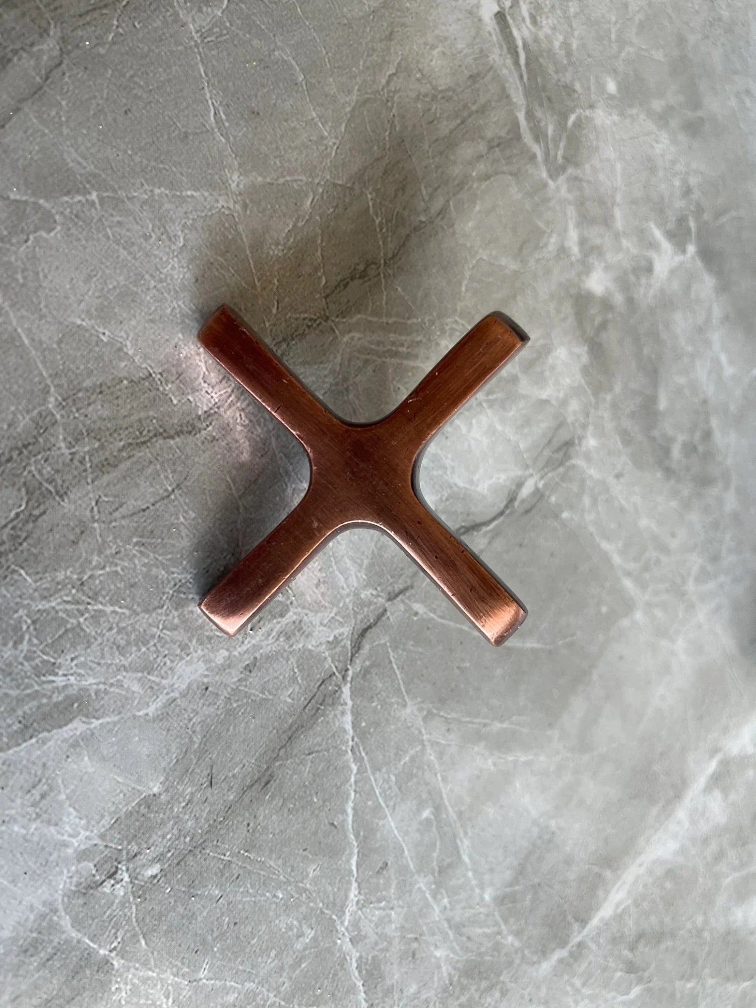 Handmade Hammered Copper Gooseneck Faucet - Single Hole Vanity Tap