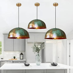 Handmade Hammered Copper Pendant Light – Moroccan Hanging Ceiling Lamp - Brasska