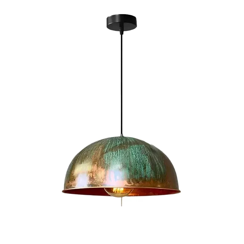 Handmade Hammered Copper Pendant Light – Moroccan Hanging Ceiling Lamp - Brasska