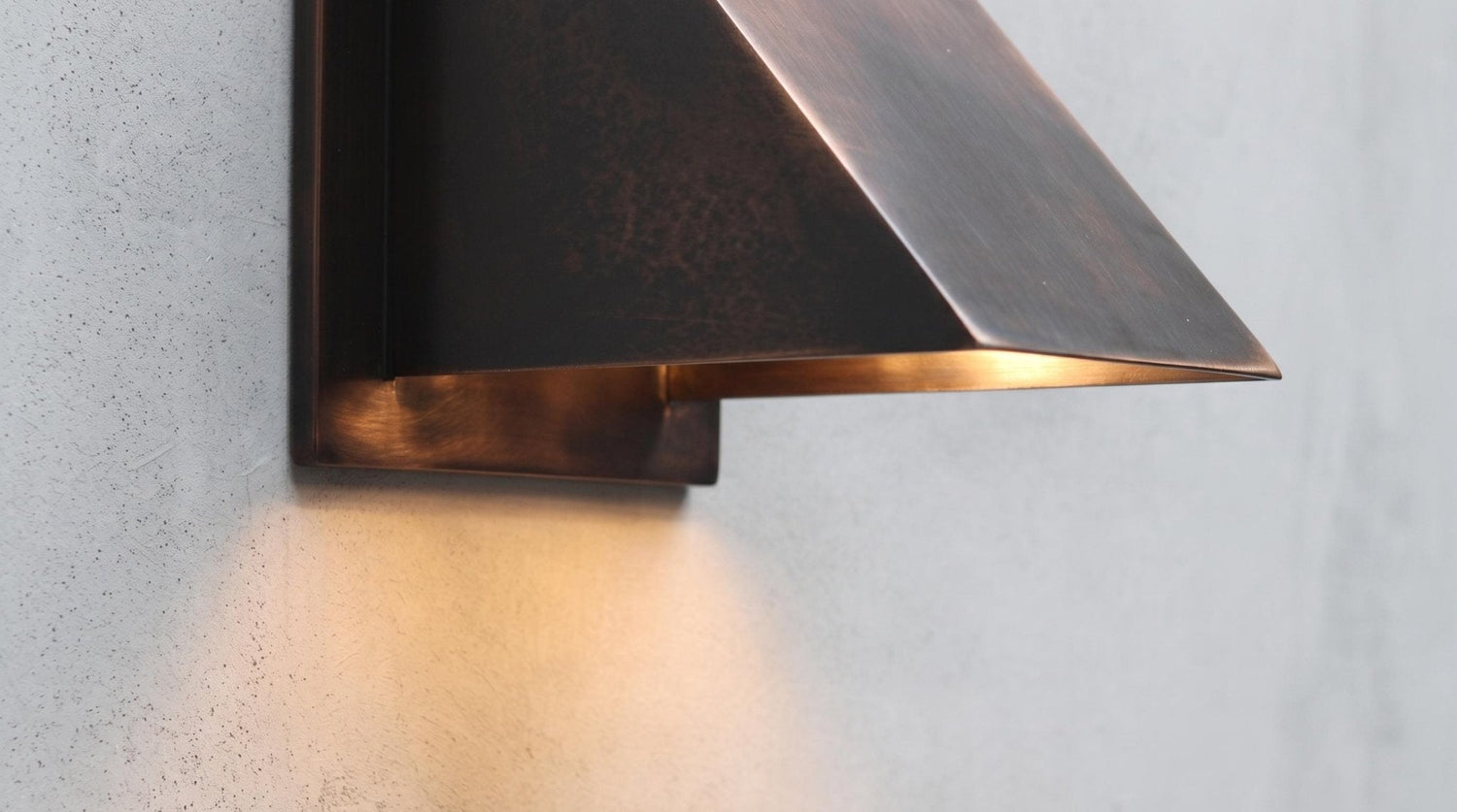 Handmade Oil Rubbed Bronze Wall Sconce, Dark Copper Wedge Wall Light, Modern Indoor Outdoor Sconce, Entryway Porch Hallway Wall Lamp