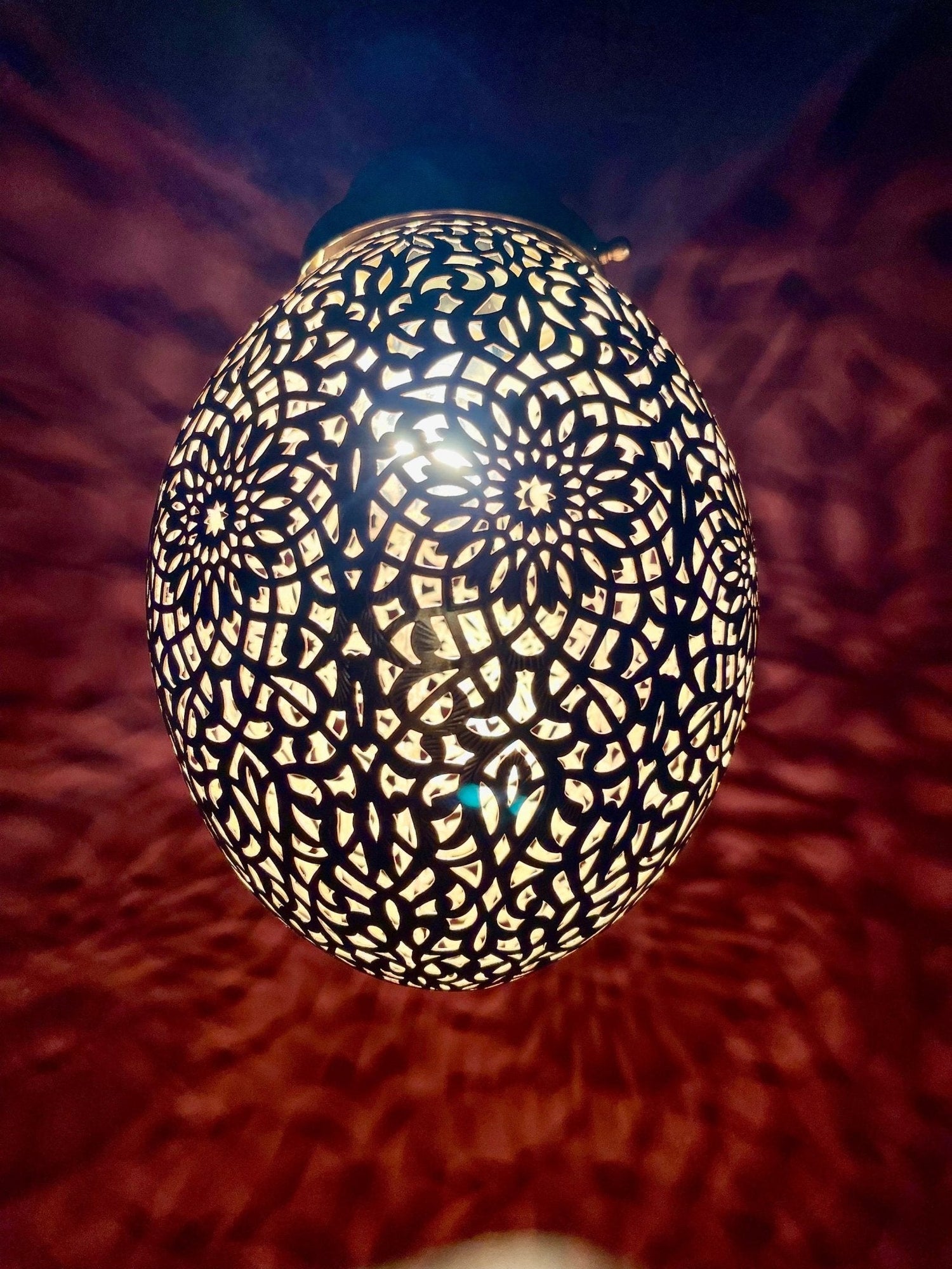 Handmade Solid Brass Pendant Light - Moroccan Ceiling Lamp Fixture