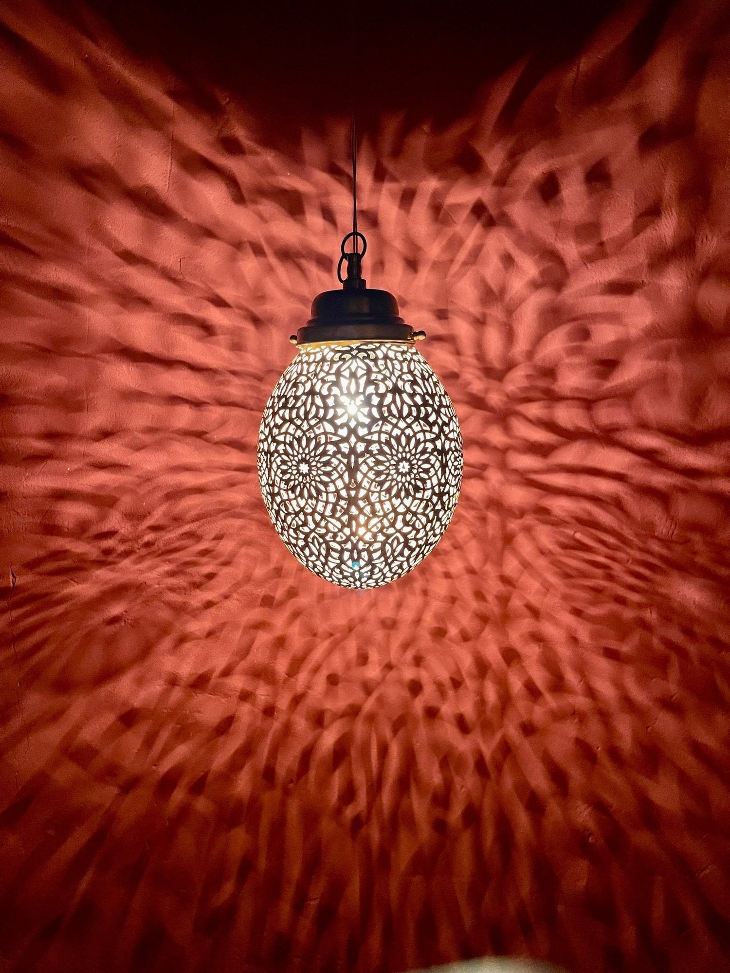 Handmade Solid Brass Pendant Light - Moroccan Ceiling Lamp Fixture