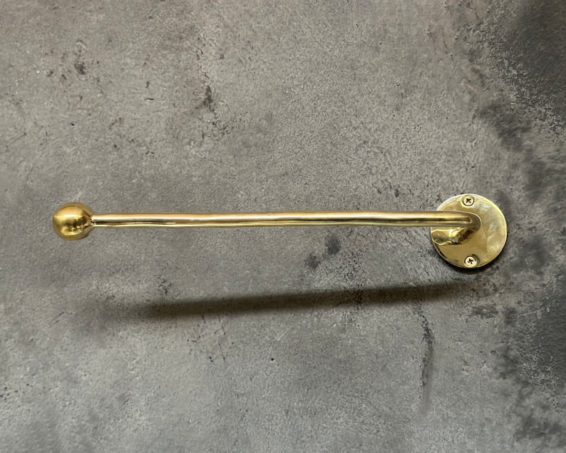 Unlacquered Brass Toilet Paper Holder, Tissue Paper Holder, Toilet Roll Holder