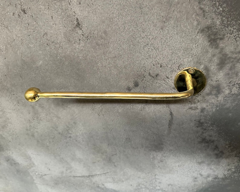 Unlacquered Brass Toilet Paper Holder, Tissue Paper Holder, Toilet Roll Holder