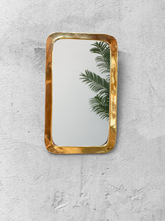Varaudu Handmade Rectangle Mirrors Gold Brass Frame Mirror 369099657 - Antique Brass Bathroom Mirror, Vanity Wall Decor