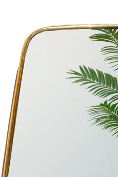 Varaudu Gold Wall Mirror Handmade Triangle Mirror 369099665 - Antique Brass Bathroom Mirror, Vanity Wall Decor
