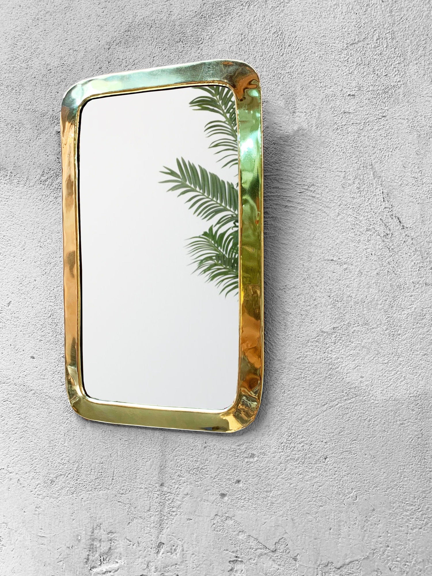 Varaudu Gold Brass Wall Mirror 369099703 - Antique Brass Bathroom Mirror, Vanity Wall Decor