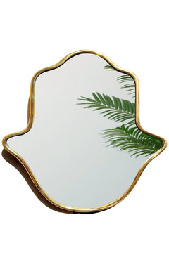 Varaudu Gold Hamsa Mirror Brass Handmade Mirror 369099643 - Antique Brass Bathroom Mirror, Vanity Wall Decor