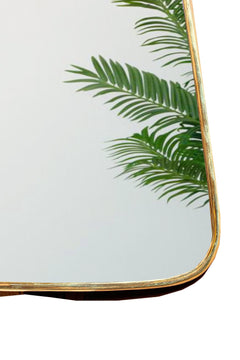 Varaudu Gold Wall Mirror Handmade Triangle Mirror 369099665 - Antique Brass Bathroom Mirror, Vanity Wall Decor