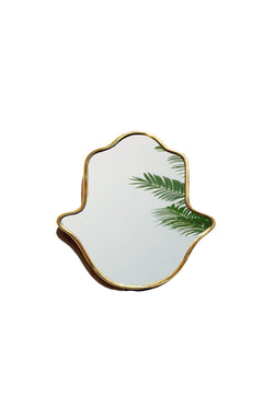 Varaudu Gold Hamsa Mirror Brass Handmade Mirror 369099643 - Antique Brass Bathroom Mirror, Vanity Wall Decor