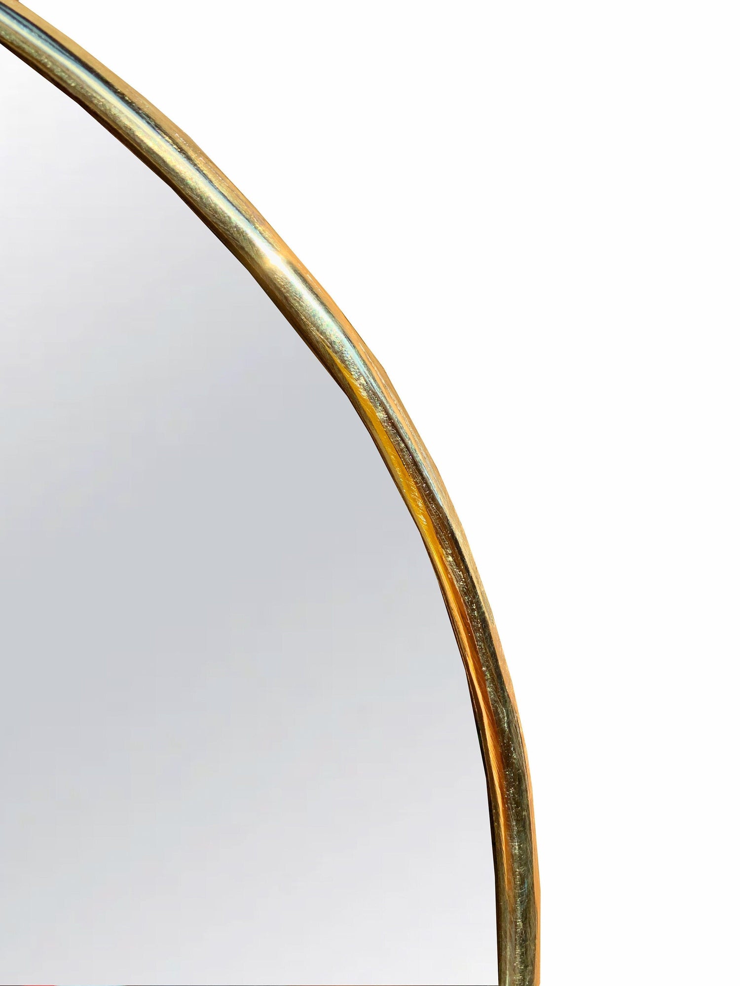 Varaudu Crescent Moon Mirror Unlacquered Brass Mirror 369099650 - Antique Brass Bathroom Mirror, Vanity Wall Decor