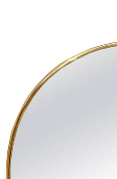 Varaudu Antique Brass Mirror Handmade Oval Golden Wall Mirror 369099912 - Antique Brass Bathroom Mirror, Vanity Wall Decor