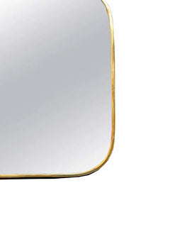 Varaudu Square Gold Mirror Handmade Brass Unlacquered Brass Mirror 369099648 - Antique Brass Bathroom Mirror, Vanity Wall Decor