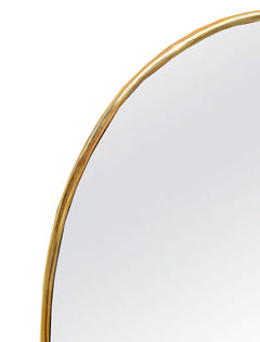 Varaudu Brass Oval Mirror - Antique Brass Bathroom Mirror, Vanity Wall Decor