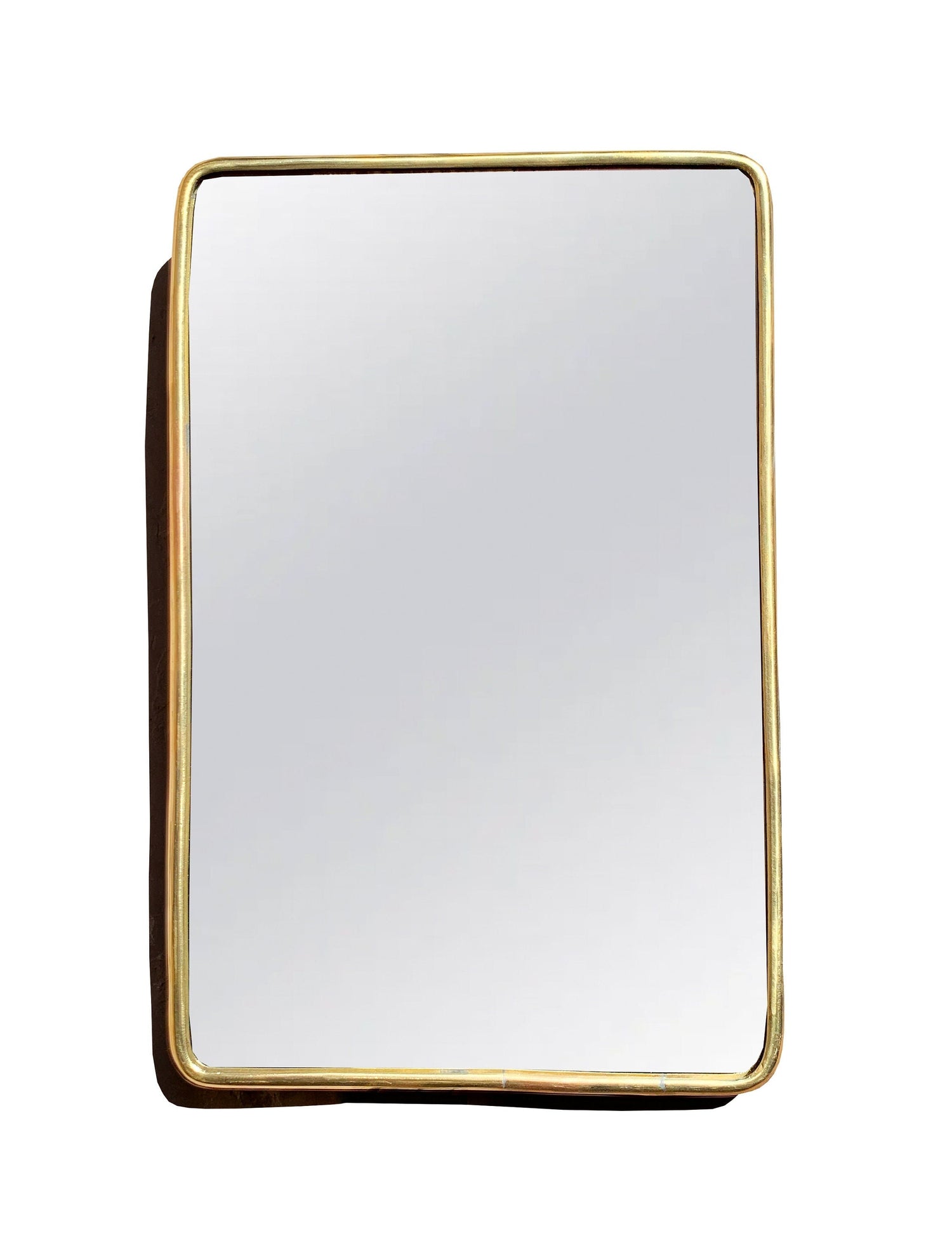 Varaudu Rectangular Gold Brass Mirror Unlacquered Brass Frame Mirror 369099700 - Antique Brass Bathroom Mirror, Vanity Wall Decor
