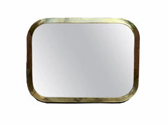 Varaudu Gold Brass Rectangle Mirror 369099692 - Antique Brass Bathroom Mirror, Vanity Wall Decor