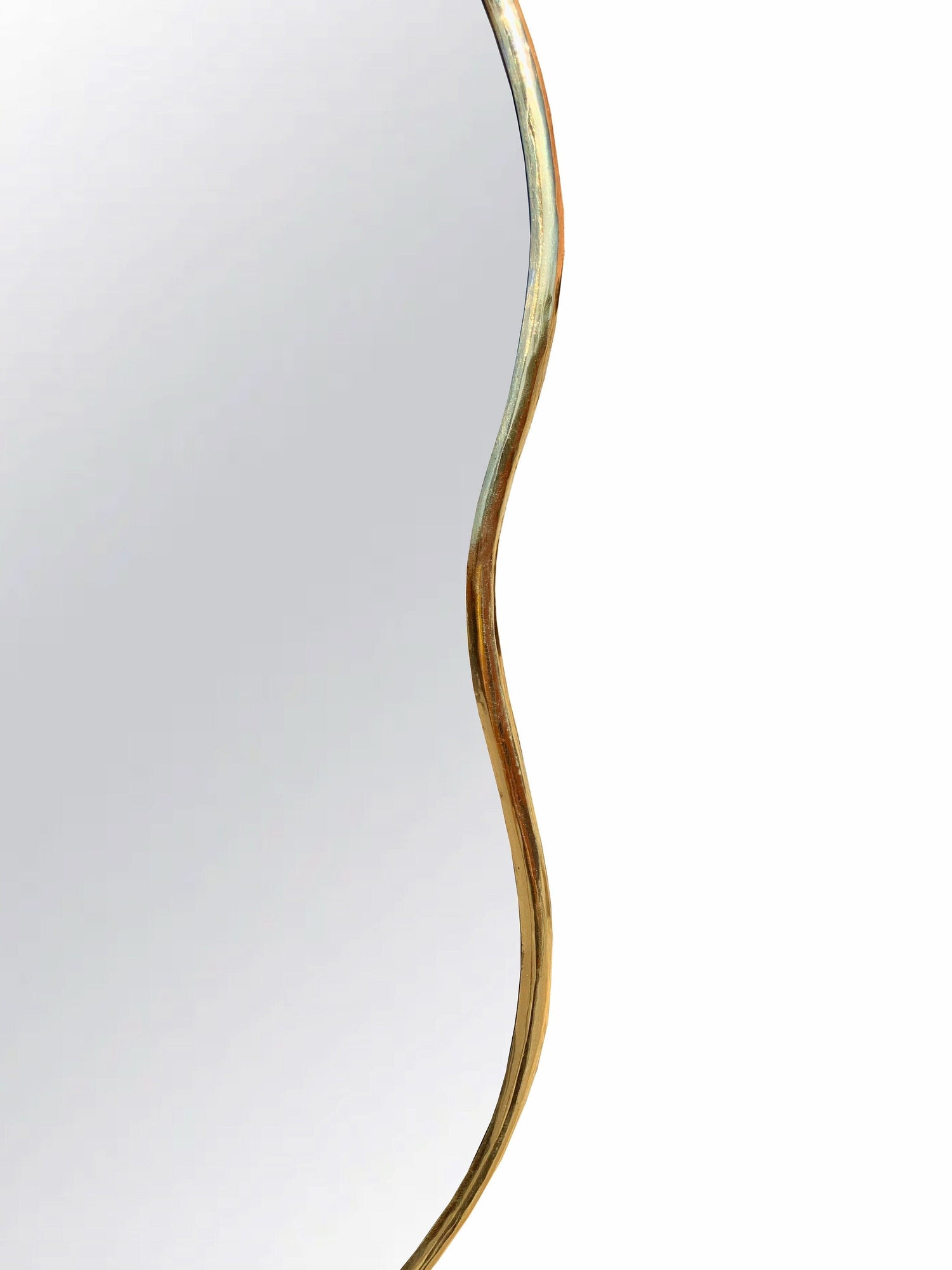 Varaudu Asymmetrical Brass Mirror Handmade Wall Brass Mirror 369099651 - Antique Brass Bathroom Mirror, Vanity Wall Decor