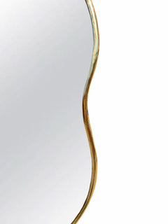 Varaudu Asymmetrical Brass Mirror Handmade Wall Brass Mirror 369099651 - Antique Brass Bathroom Mirror, Vanity Wall Decor
