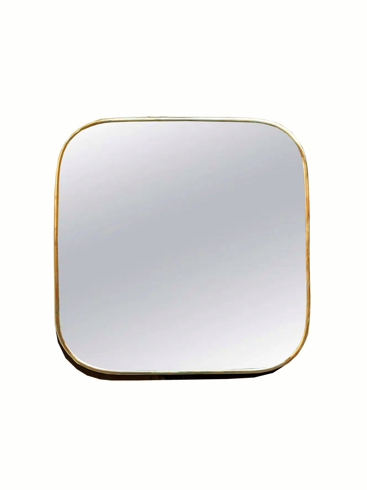 Varaudu Square Gold Mirror Handmade Brass Unlacquered Brass Mirror 369099648 - Antique Brass Bathroom Mirror, Vanity Wall Decor