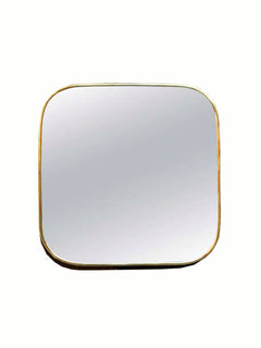 Varaudu Square Gold Mirror Handmade Brass Unlacquered Brass Mirror 369099648 - Antique Brass Bathroom Mirror, Vanity Wall Decor