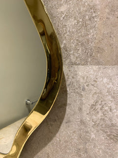 Varaudu Asymmetrical Mirror Wall Brass Mirror 369099721 - Antique Brass Bathroom Mirror, Vanity Wall Decor