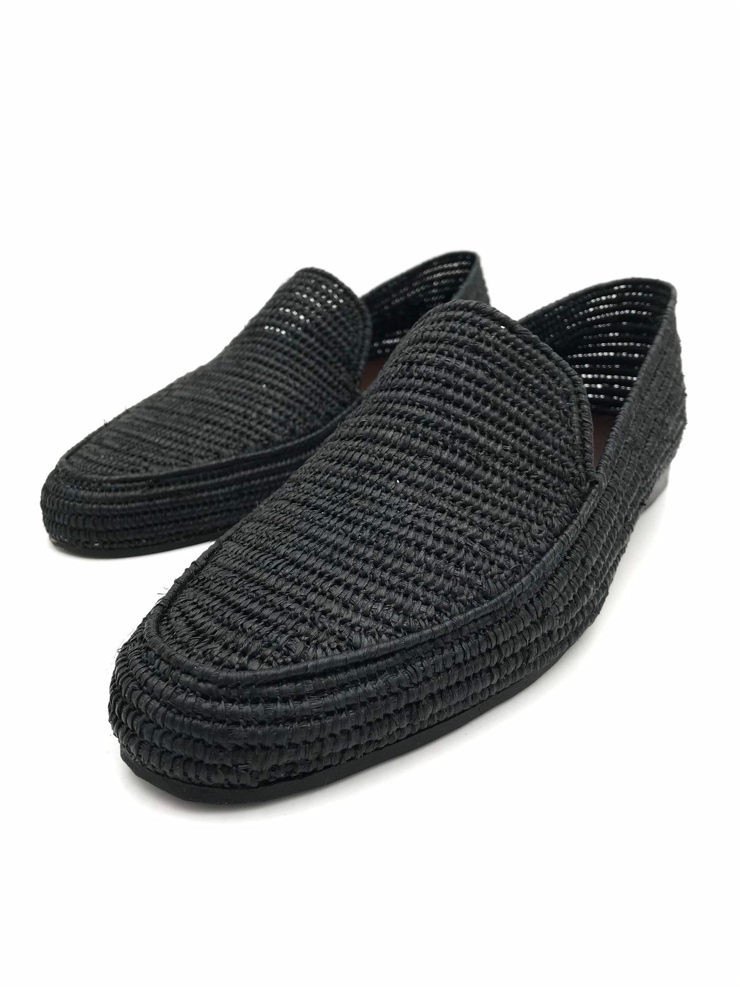 Handwoven Raffia Loafers – Lightweight Slip-On Shoes