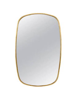 Varaudu Oblong Antique Brass Mirror Rectangular Wall Mirror 369099918 - Antique Brass Bathroom Mirror, Vanity Wall Decor