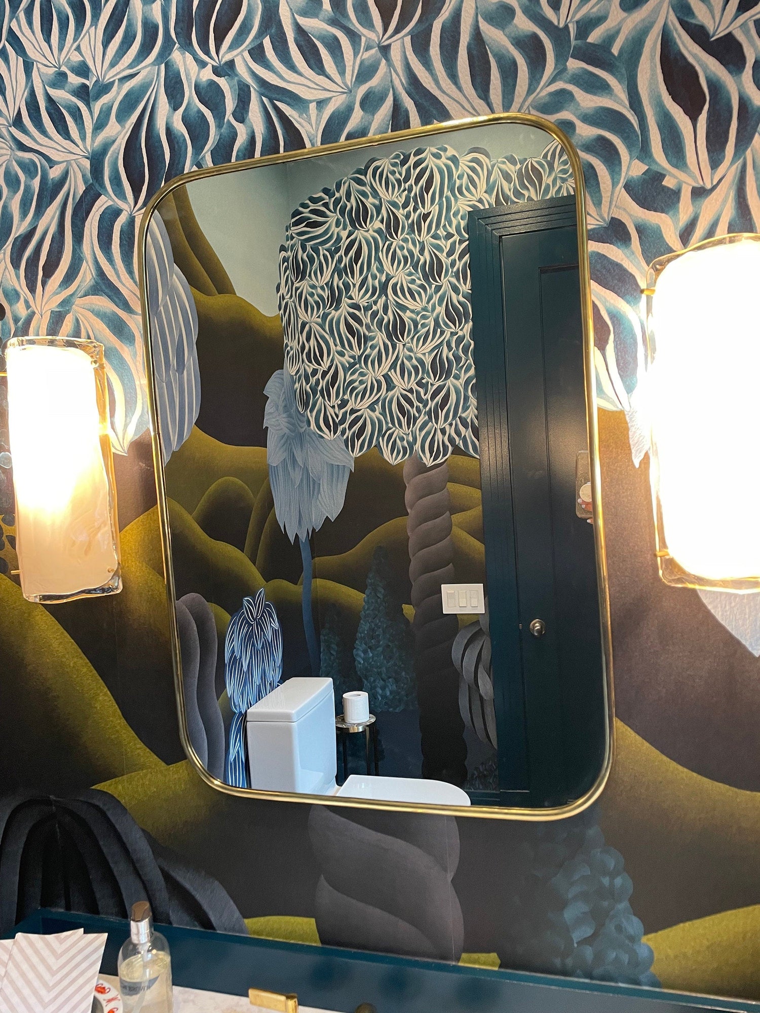 Varaudu Rectangular Gold Brass Mirror Unlacquered Brass Frame Mirror 369099700 - Antique Brass Bathroom Mirror, Vanity Wall Decor