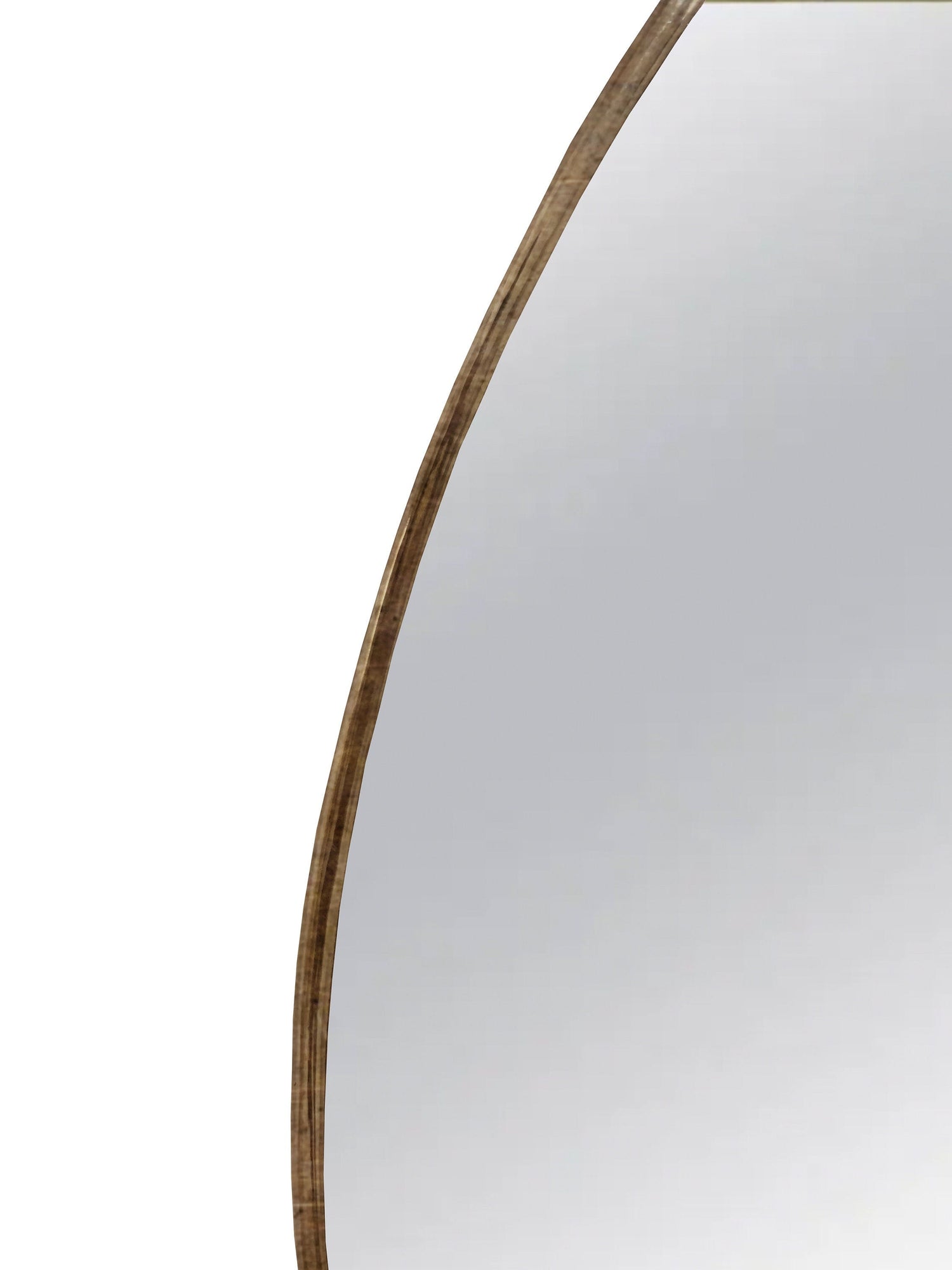 Varaudu Antique Brass Asymmetrical Mirror - Antique Brass Bathroom Mirror, Vanity Wall Decor