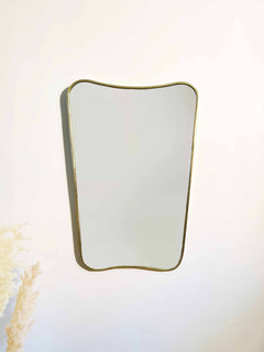 Varaudu Italian Curved Brass Mirror Butterfly Brass Wall Mirror 369099682 - Antique Brass Bathroom Mirror, Vanity Wall Decor