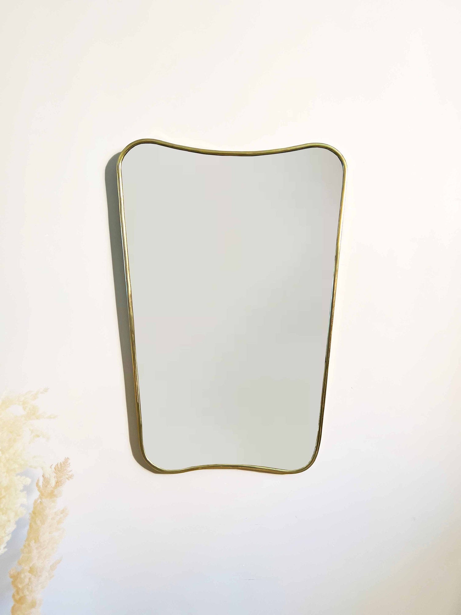 Varaudu Italian Curved Brass Mirror Butterfly Brass Wall Mirror 369099682 - Antique Brass Bathroom Mirror, Vanity Wall Decor