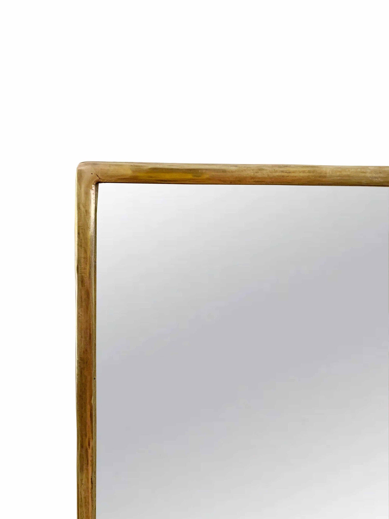 Varaudu Antique Brass Mirror Rectangular Wall Mirror 369099914 - Antique Brass Bathroom Mirror, Vanity Wall Decor