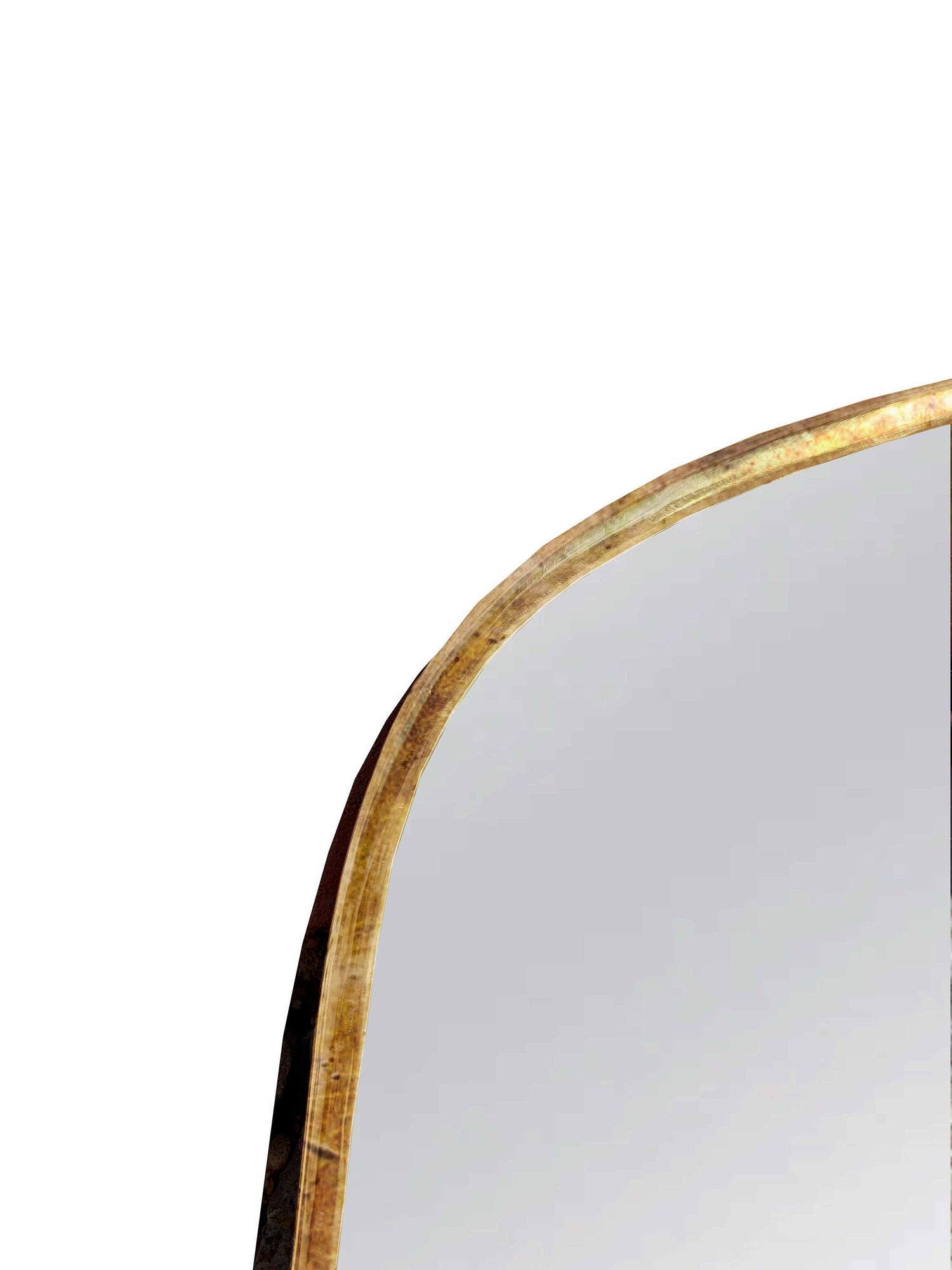 Varaudu Oblong Antique Brass Mirror Rectangular Wall Mirror 369099918 - Antique Brass Bathroom Mirror, Vanity Wall Decor
