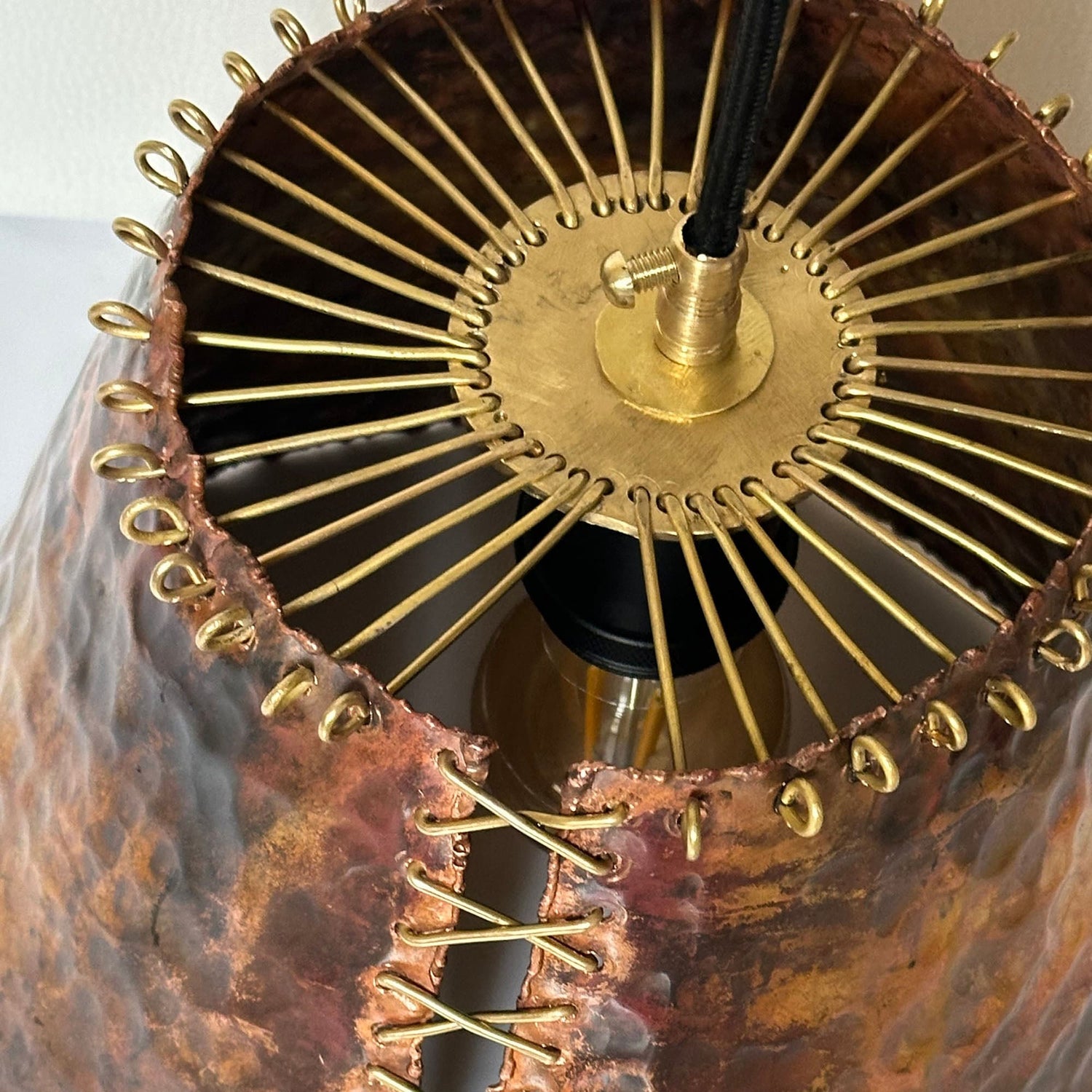 Handcrafted Copper Farmhouse Lighting.  Hanging Ceiling Light Perfect for Kitchen or Bathroom.