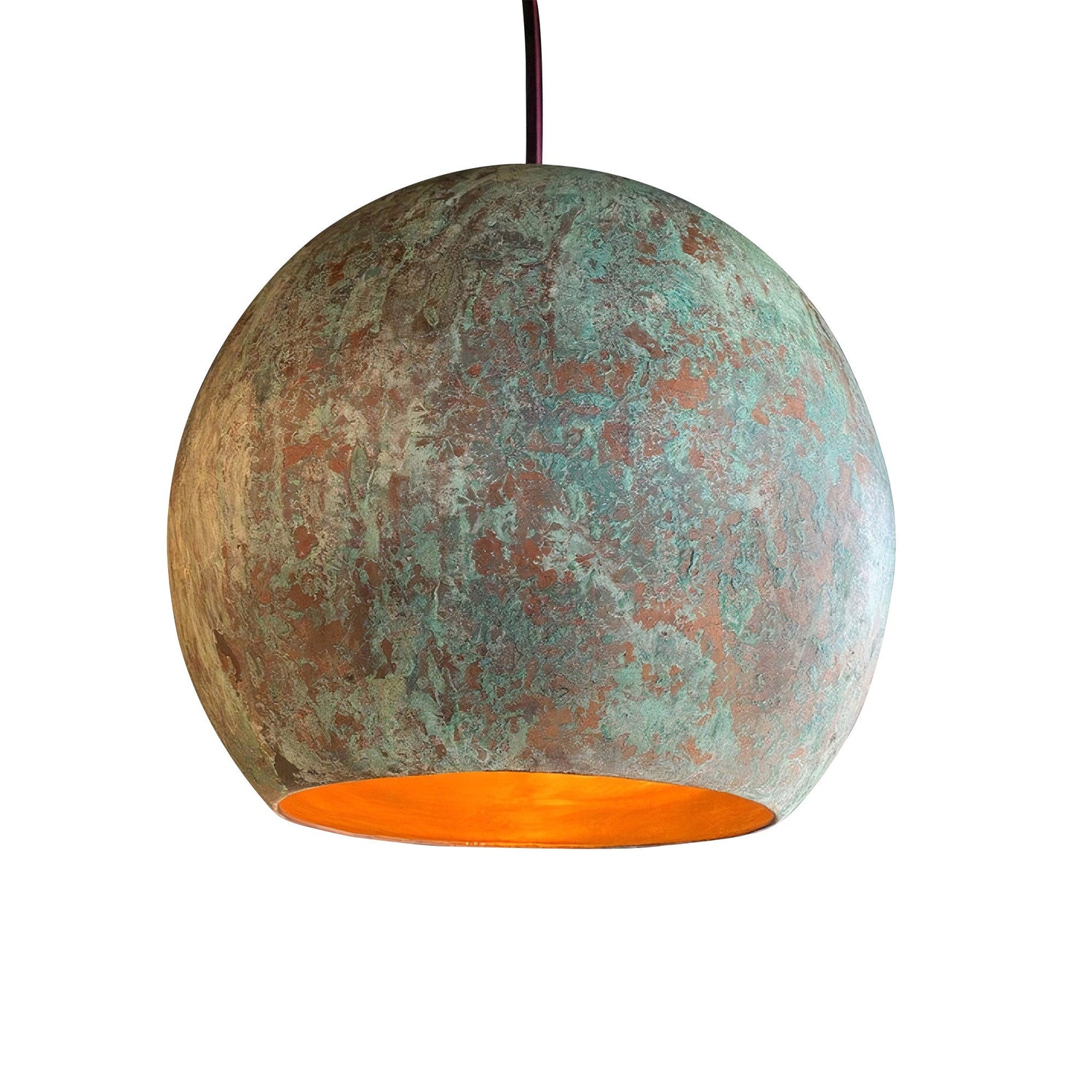 Copper Patina pendant light, Ceiling Light Fixture