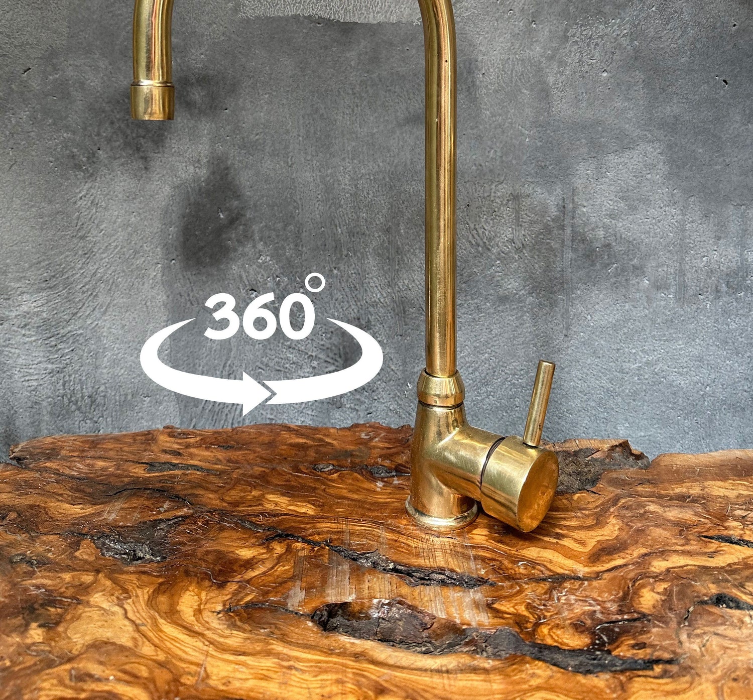 Unlacquered Brass Bathroom Faucet, Solid Brass Mixer Faucet, Single Handle Bar Brass Faucet